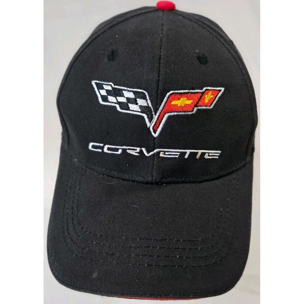 Chevrolet Corvette adjustable black ball cap hat